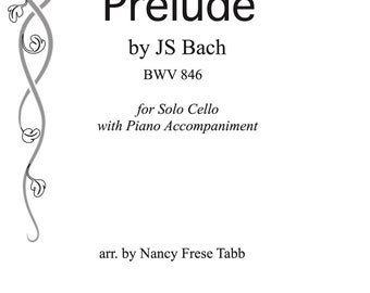 Bach Prelude (BWV 846) arranged for Solo Cello with Piano accompaniment