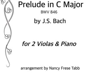 Bach Prelude in C (BWV 846) arranged for Two Violas and Piano