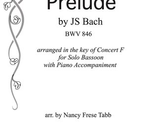 Bach Prelude (BWV 846) arranged for Solo Bassoon with Piano accompaniment