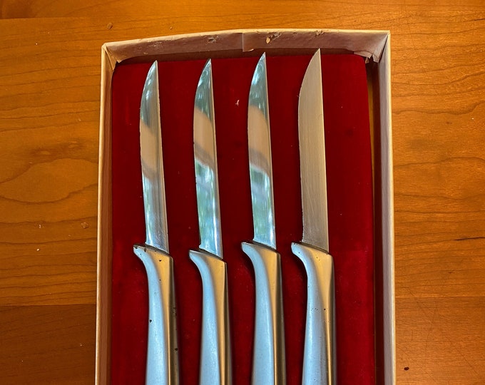 Vintage Gerber Miming Stainless Steel Knife Set Set of 4 Steak Knives