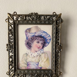 Vintage Rectangular Picture Frame - Ornate Metal Frame - Made in Italy