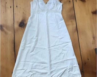 Combinación vintage con ribete de encaje color crema de Alice Maloof - Lencería vintage - Bodas - Novias