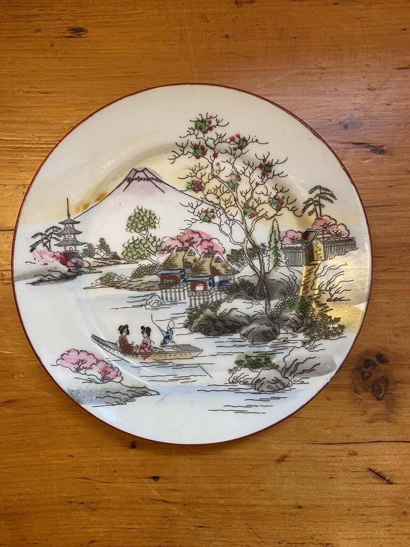 スイス　Schneider工房　ハンドペイント　ヴィンテージ大皿　レアサイズ スイスSchneider工房ハンドペイントヴィンテージ大皿レアサイズ