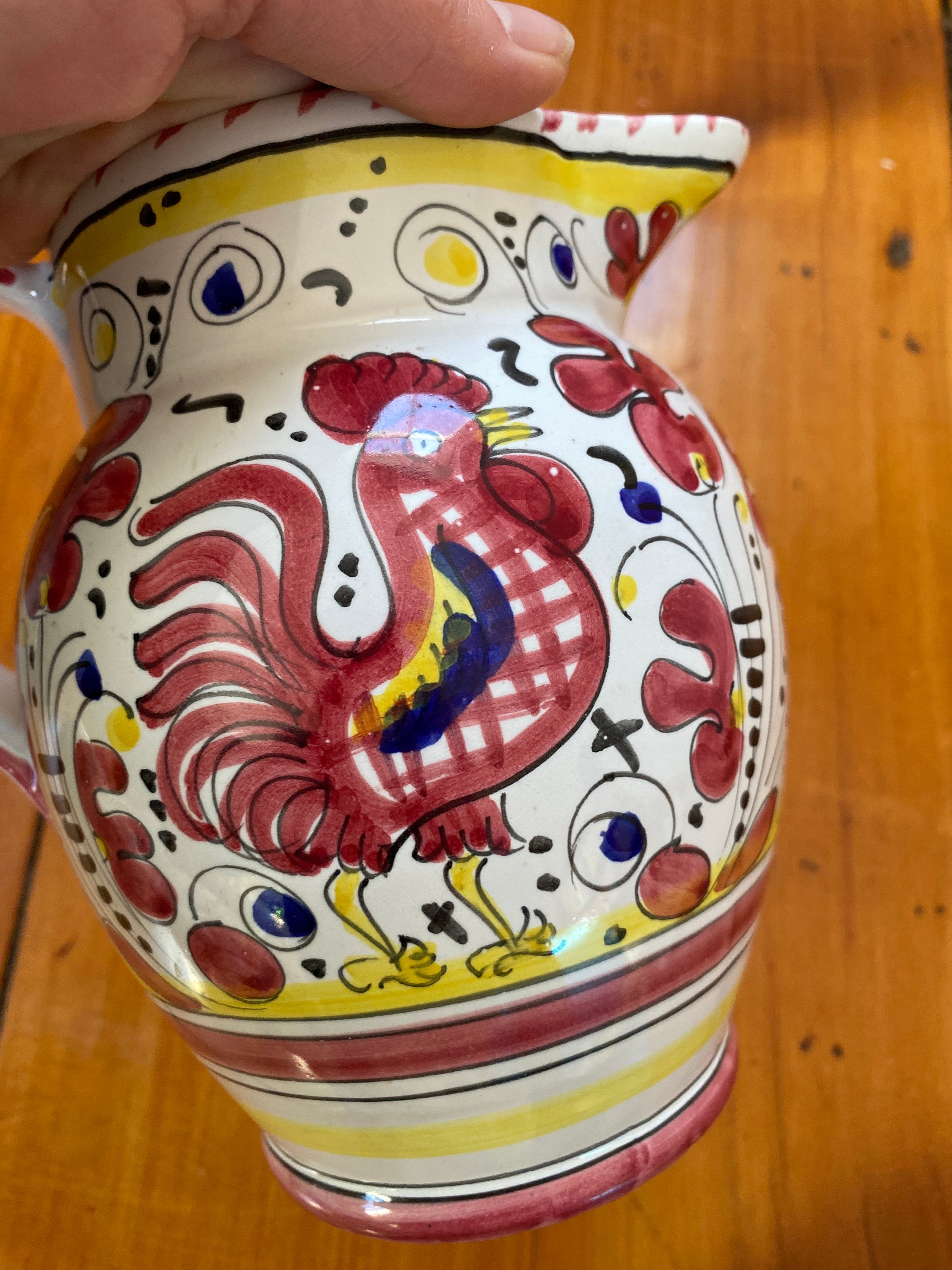 イタリア伝統工芸 デルータ焼 ドラゴン花模様ピッチャー ラファエレスク il_fullxfull.5730322049_fogk.jpg