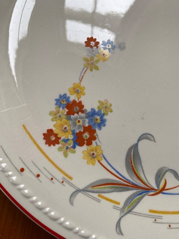 TAYLOR SMITH &TAYLOR COLORCRAFT USA製 Vintage Taylor Smith & Taylor Round Serving Platter - Made in USA