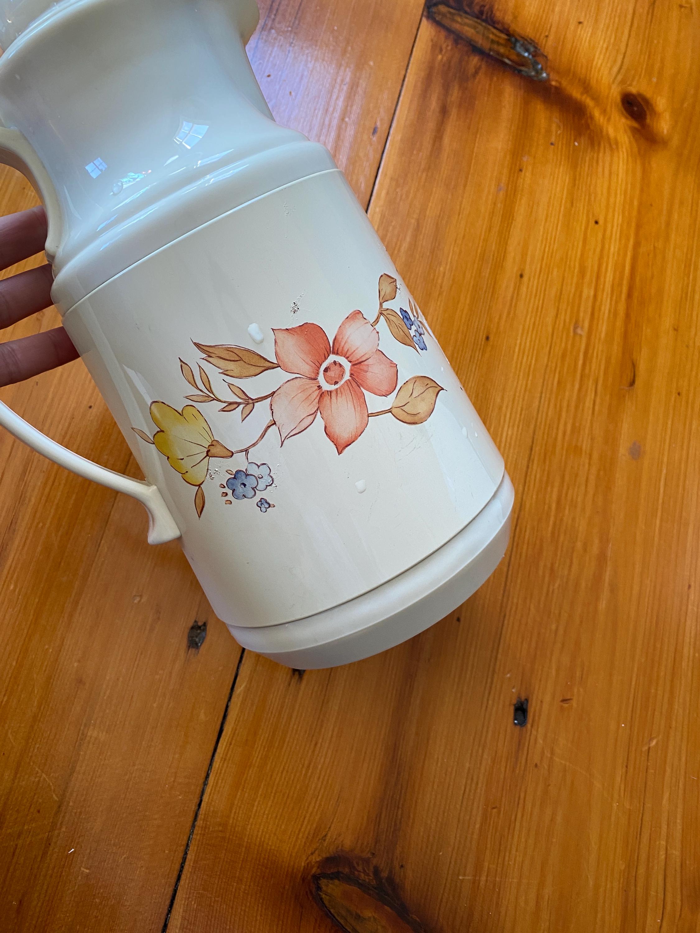 Vintage Phoenix Plastic Coffee Carafe - White Plastic Pitcher
