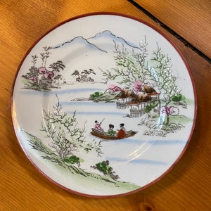 Vintage Hand Painted Japanese Porcelain Plate - Hand Painted Nippon