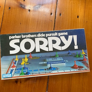 Vintage Sorry Board Game - 1972 - Complete Game