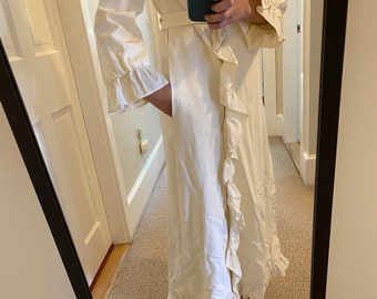 Dress Brigitte With an Envelope Neckline Trimmed With Ruffles - Etsy Dress Brigitte With an Envelope Neckline Trimmed With Ruffles - Etsy