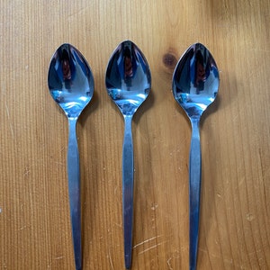 Vintage Japanese Stainless Steel Tea Spoons - Set of 3