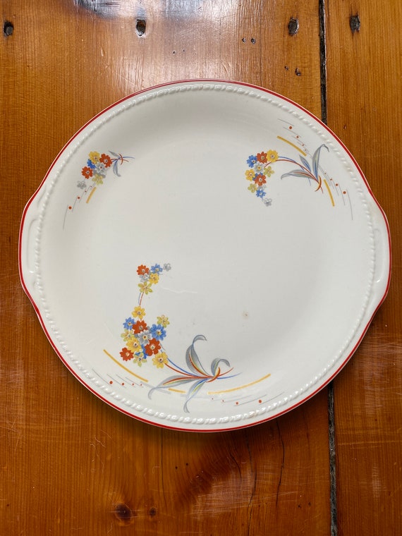 Vintage Taylor Smith & Taylor Round Serving Platter - Made in USA