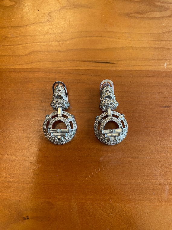 Boucles D'oreilles Vintage Strass - Fantaisie Rétro