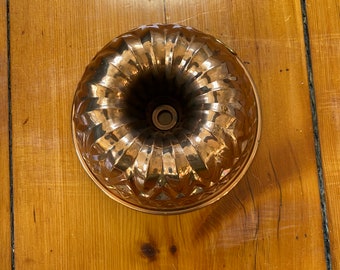 vintage Douro Copper Bundt Pan -Fabriqué au Portugal - Moule en cuivre de 7 pouces - maison vintage - Décor de cuisine