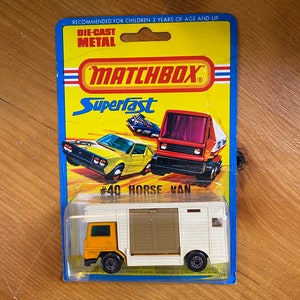 Matchbox Superfast No. 40 Horse Van , Mint Condition In Original Box, 1977 Collectible Toys Made in England, Matchbox Lesney Diecast