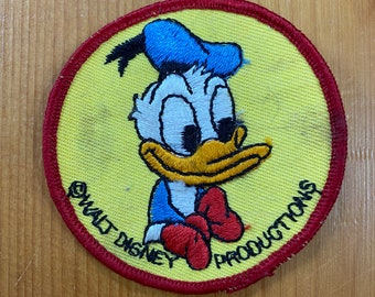 Vintage Streamline Disney Donald Duck Naszywka do przyszywania