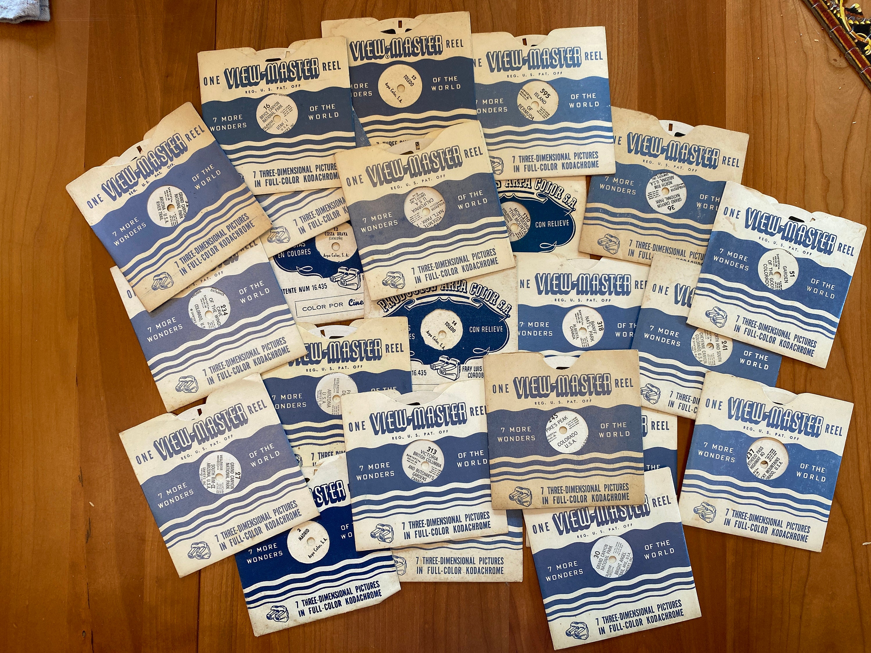 ビューマスター 1940年代 ヴィンテージ アメリカ製 リール20枚 ヴィンテージ ビューマスター リール - 世界の 7 つの不思議 - 20 個