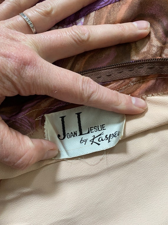 Vintage Joan Leslie by Kasper Purple Chiffon Dres… - image 4