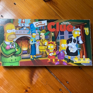 The Simpsons Clue by Parker Brothers 2000 - Classic Detective Game With A Simpsons Twist |- Complete Set