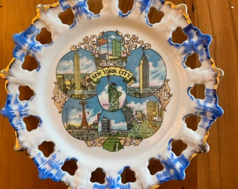 Vintage New York City Souvenir Plate - Made in Japan - Wall Decor