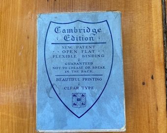 Libro de oración e himnario de Cambridge - Thomas Nelson 1917 - Pequeños libros de oración de cuero