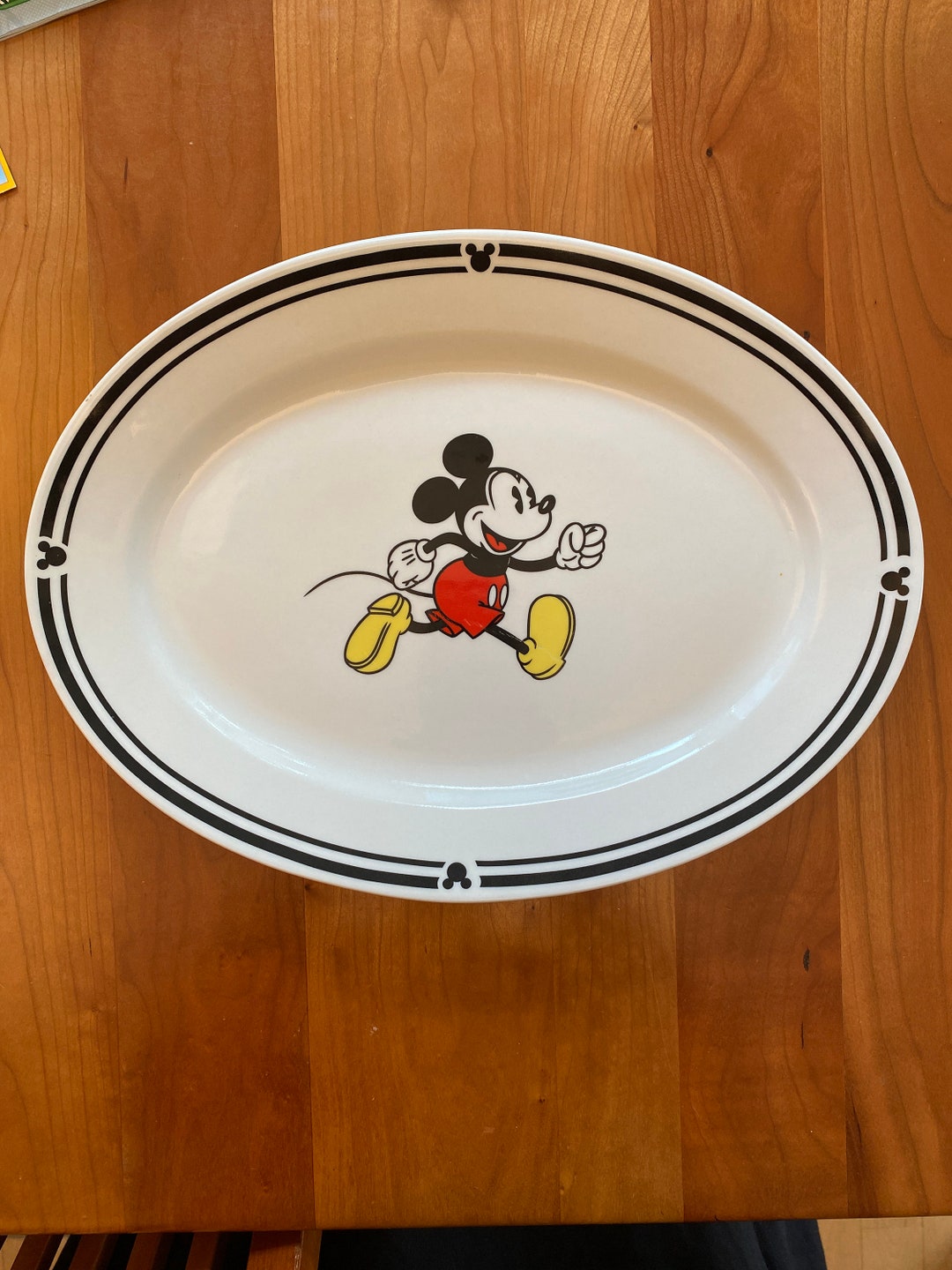 Vintage Mickey Mouse Serving Platter Ceramic Platter Etsy