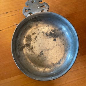 Vintage Pewter Porringer  - Pewter Trinket Dish - Vintage Home