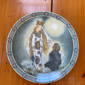Vintage Sulamith Wulfing Beierse porseleinen plaat - &quot;Seit ich ihn geshen&quot; - Romantische geschenken - Huwelijksgeschenken