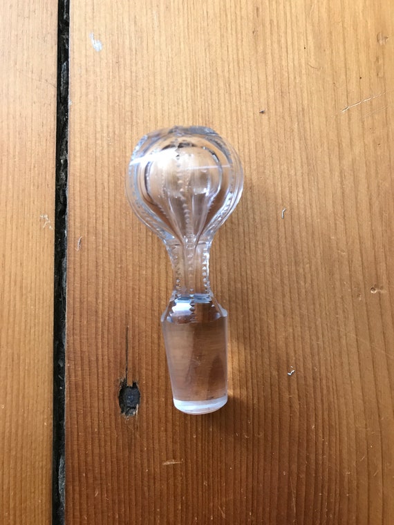 Antique Glass Bottle Stopper Etsy