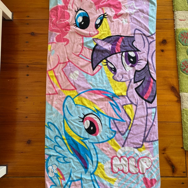 Vintage Y2K My Little Pony Beach Towel - Cotton Beach Towel - Cotton Bath Towel