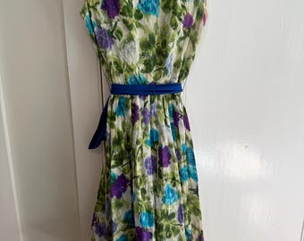 Vintage Stacy Ames Linen Sleeveless Dress - Vintage Fashion - DIY Wedding - Cocktails