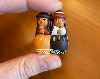 Handmade Clay Ornament of Latin-American Ladies - Christmas Ornament