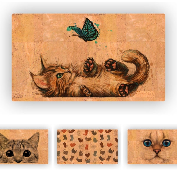 Chats Liège Tissu Mosaïque 20x35cm