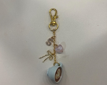 Sabrina Carpenter Inspired Gold Bow Espresso Mug Custom Keychain Bag Charm