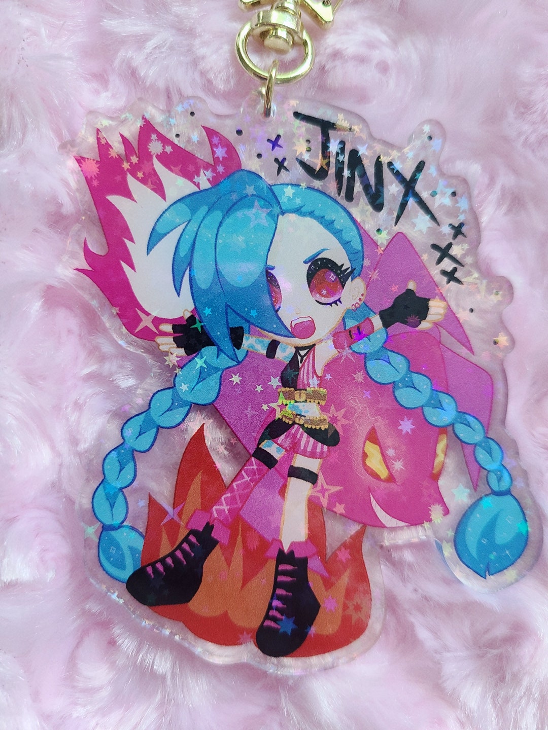 Jinx Loose Cannon Holo Star Charm Etsy