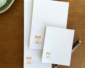 Note Pads To Do List, Grocery List NotePad, List Stationery, Teacher Gift from student, Memo Pad, Mushroom Notepad, Botanical Stationery