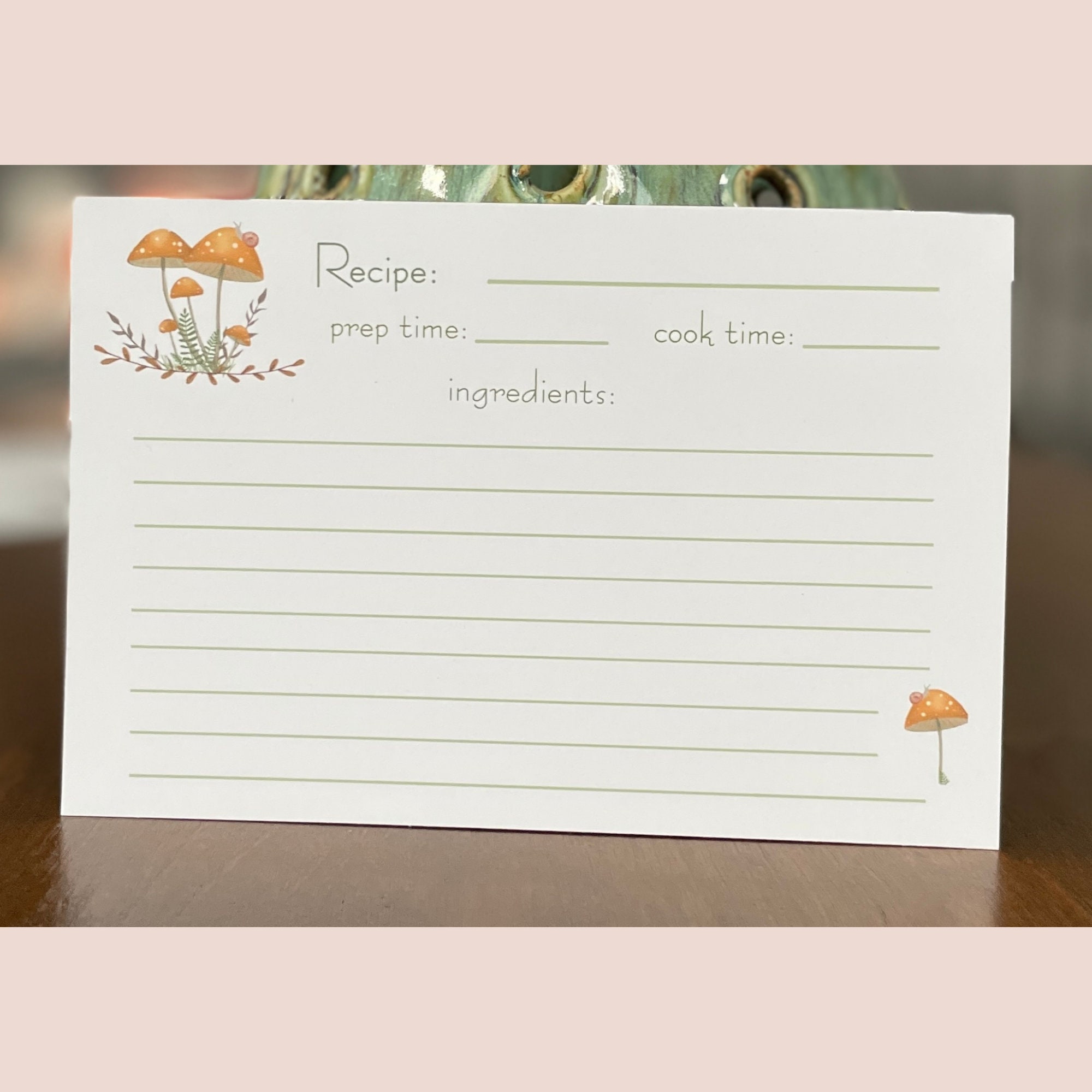 Outshine Floral Recipe Cards with Dividers (Set of 104)