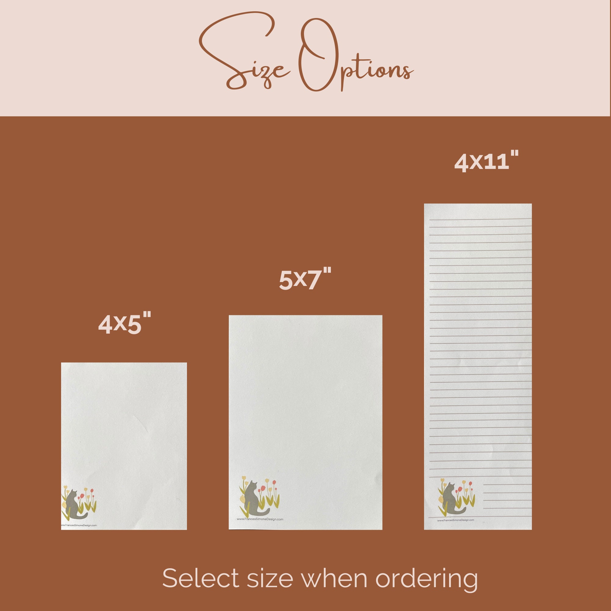 Notepad Cat in the Garden Lined & Unlined Notepads Teacher or Bridesmaid Gift to Do List Desk