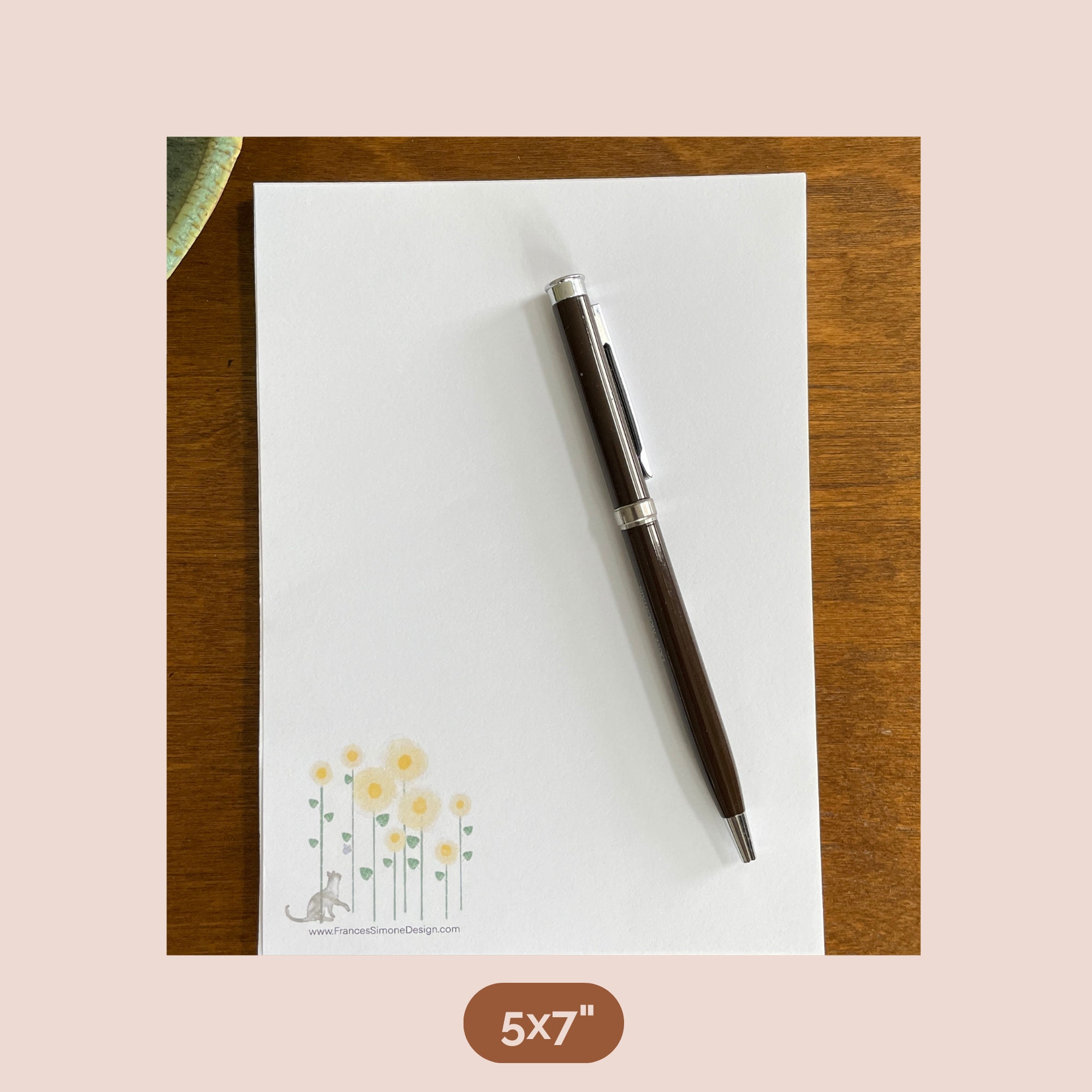 Notepad Cat in the Garden Lined & Unlined Notepads Teacher or Bridesmaid Gift to Do List Desk