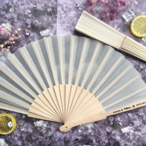 Ventaglio in legno personalizzato fatto a mano in tessuto Oxford, regalo di nozze personalizzato, regalo di nozze, regalo di nozze, ventaglio per squadra di ballo, regalo per festa