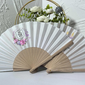 Ventagli in legno personalizzati fatti a mano in tessuto Oxford bianco, ventaglio di legno, ventaglio per matrimonio, regalo per festa, ventaglio per gruppo di ballo, regalo di nozze
