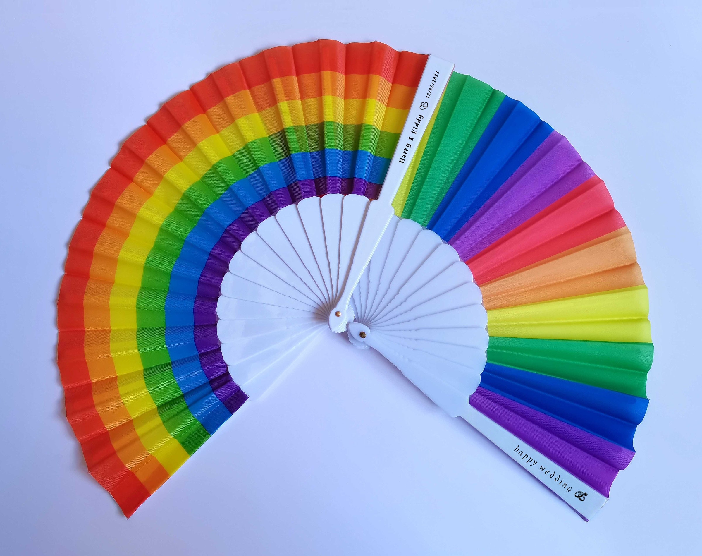 Magic Ribbons Fan Personalized Custom Plastic Cloth Rainbow Fan,regenbogenfächer ...