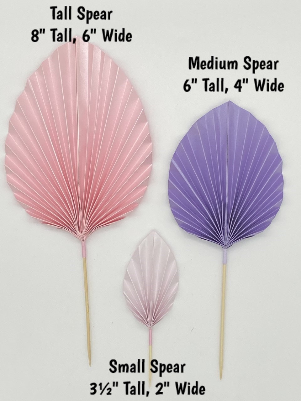 Paper Palm Spear Cake Fan Cake Toppers Etsy UK