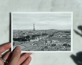 Postcard Paris black and white horizontal