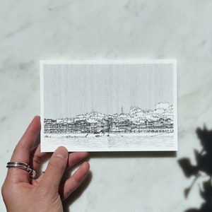 Schizzo di viaggio di cartolina Porto