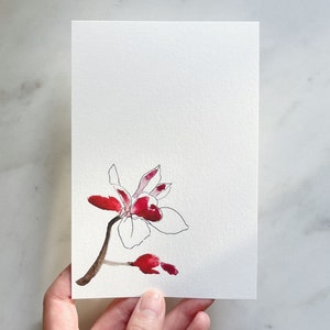 Cartolina Fiore | acquerello
