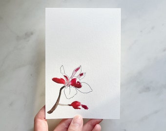 Carte postale Flower | Aquarelle