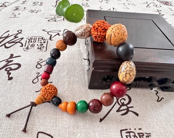 18 Beads Bodhi Seed Bracelet Adjustable Peace Prayer Beads
