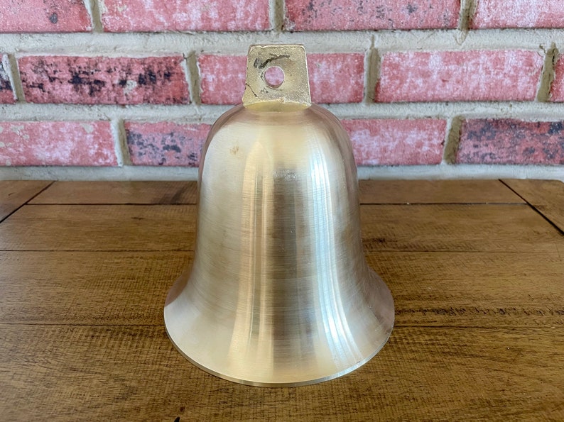 7.25in 3lb10oz Vintage Style Brass Hanging Bell Jingle Bells Doorbell ...