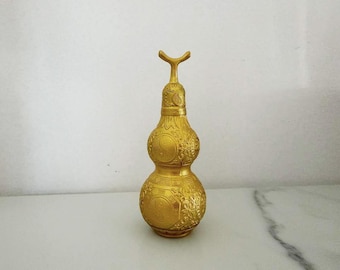 A little bit bottom damaged Brass Feng Shui Gourd Amulet | Attracts Wealth and good fortune, promotes health and safety protects the home