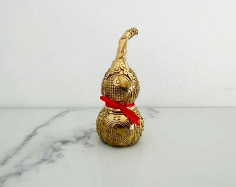 Brass Feng Shui Gourd Amulet | Lucky Wu Lou Charm for Health & Wealth Protection